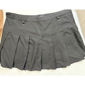 Hot Topic Women's Royal BonesDaang Tripp Pleated Chain Skirt Blk Y2K Plus Sz 4